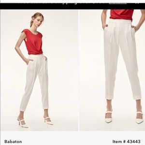 Aritzia Babaton Cohen Pant 00 in White